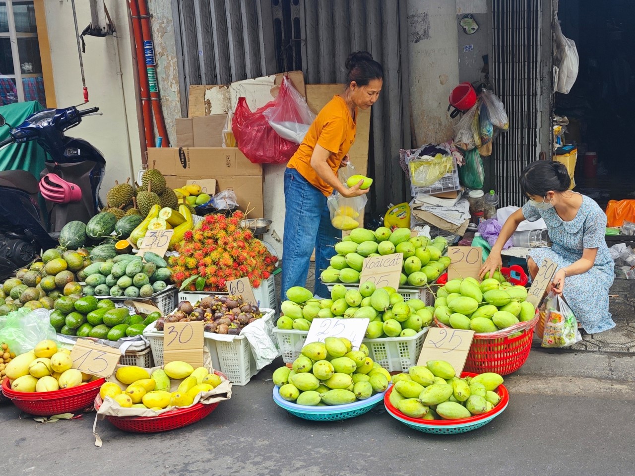 Xoài cát Hòa Lộc rộ mùa, rớt giá