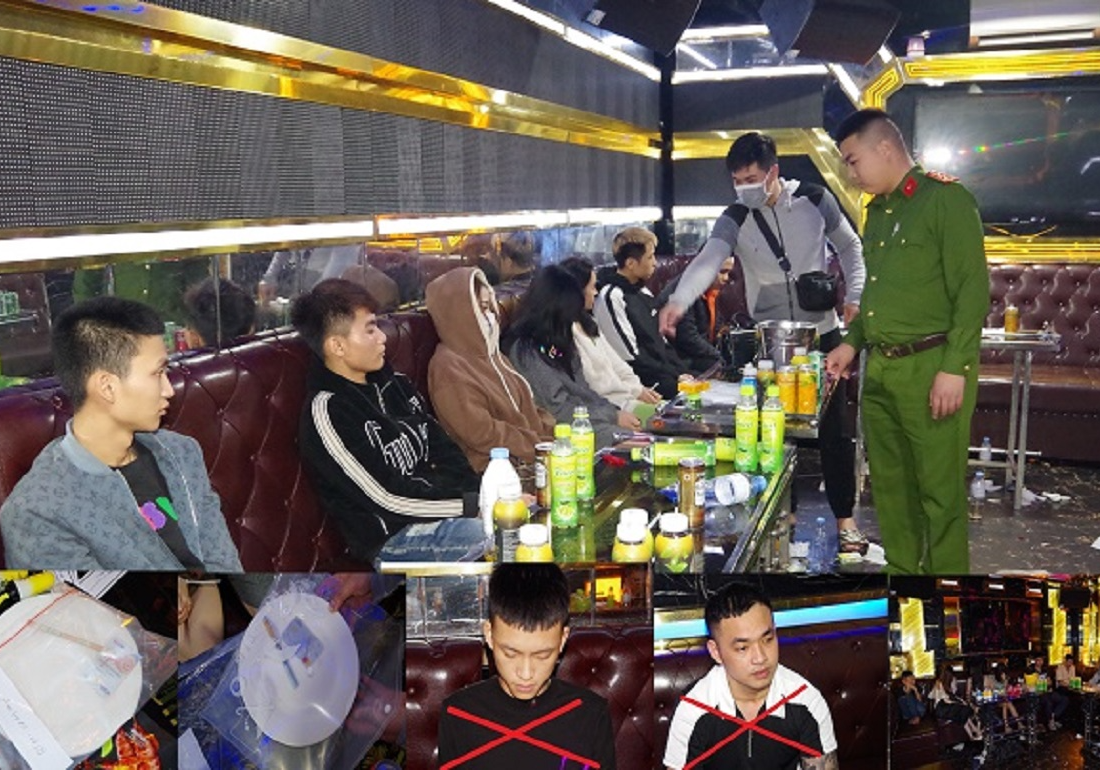 Bắt quả 16 nam, nữ thanh niên mở "tiệc" ma túy trong phòng VIP quán karaoke