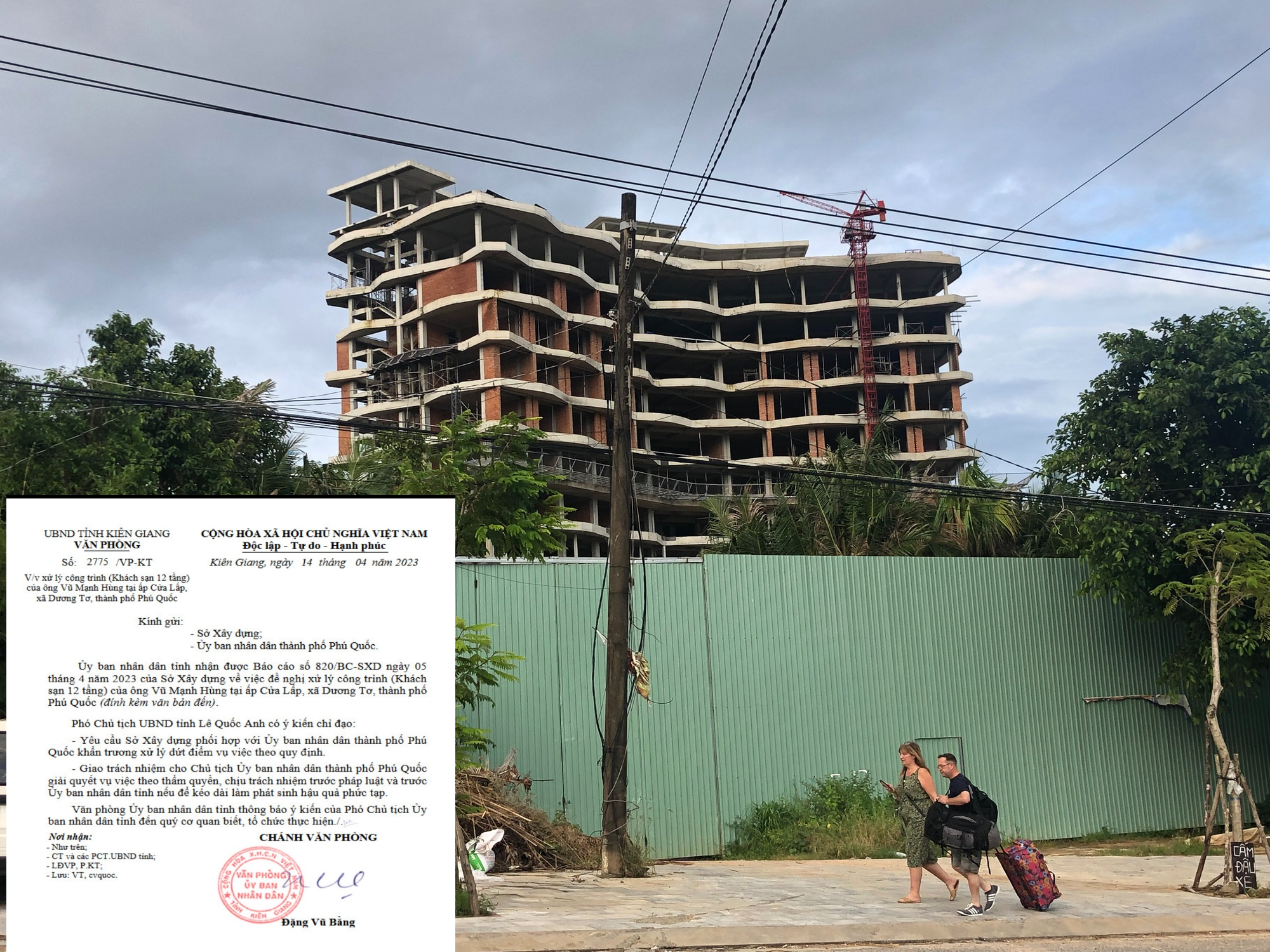 Tỉnh Kiên Giang ra “tối hậu thư” cho Chủ tịch UBND TP Phú Quốc xử lý công trình 12 tầng trái phép