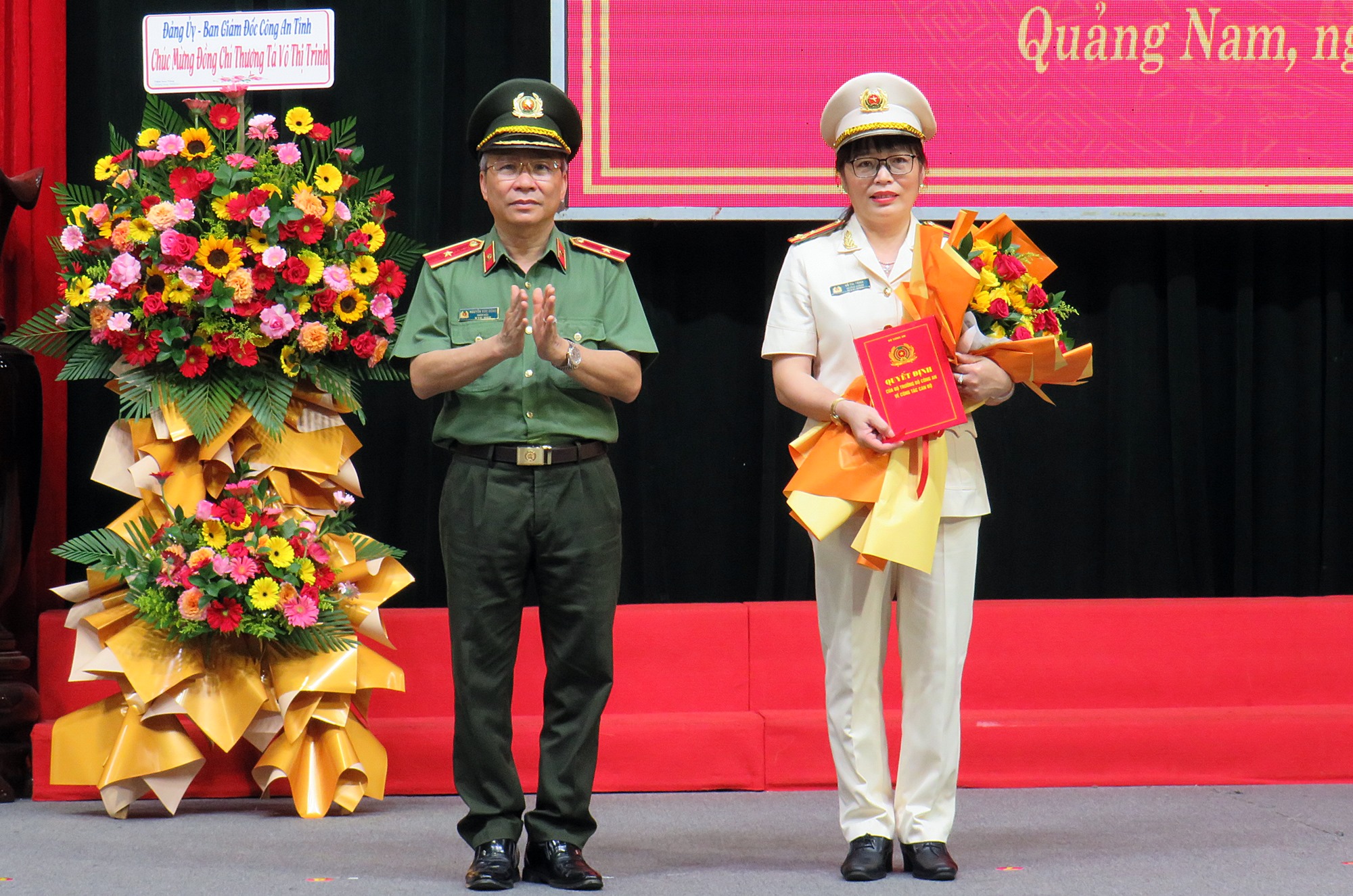 Công bố quyết định của Bộ trưởng Bộ Công an về nhân sự ở Quảng Nam