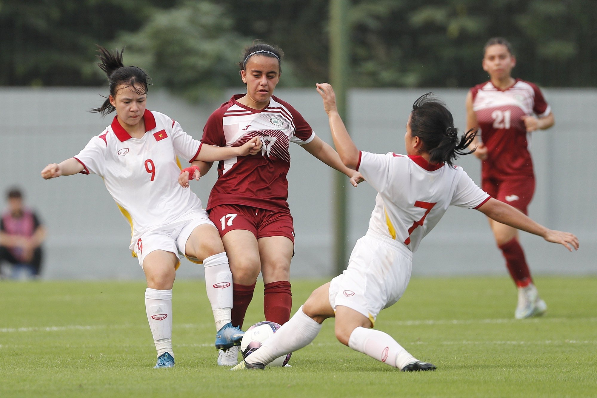 U17 nữ Asian Cup 2023: Tuyển Việt Nam thắng đậm Palestine ng&agrave;y ra qu&acirc;n  - Ảnh 1.
