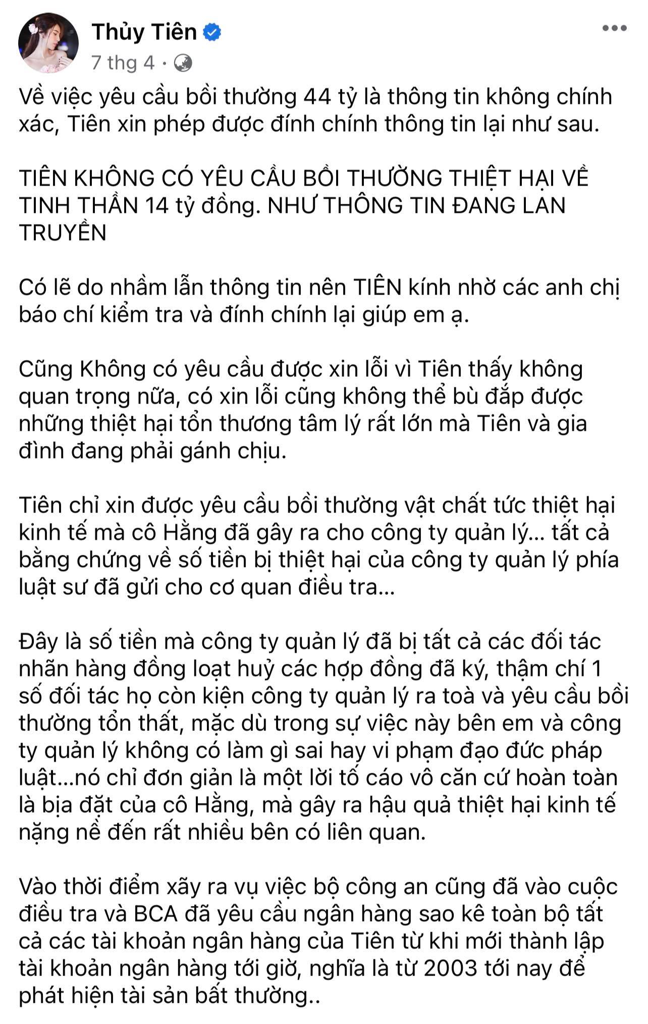 Ca sĩ Thủy Tiên yêu cầu kê biên tài sản bà Nguyễn Phương Hằng - Ảnh 1.
