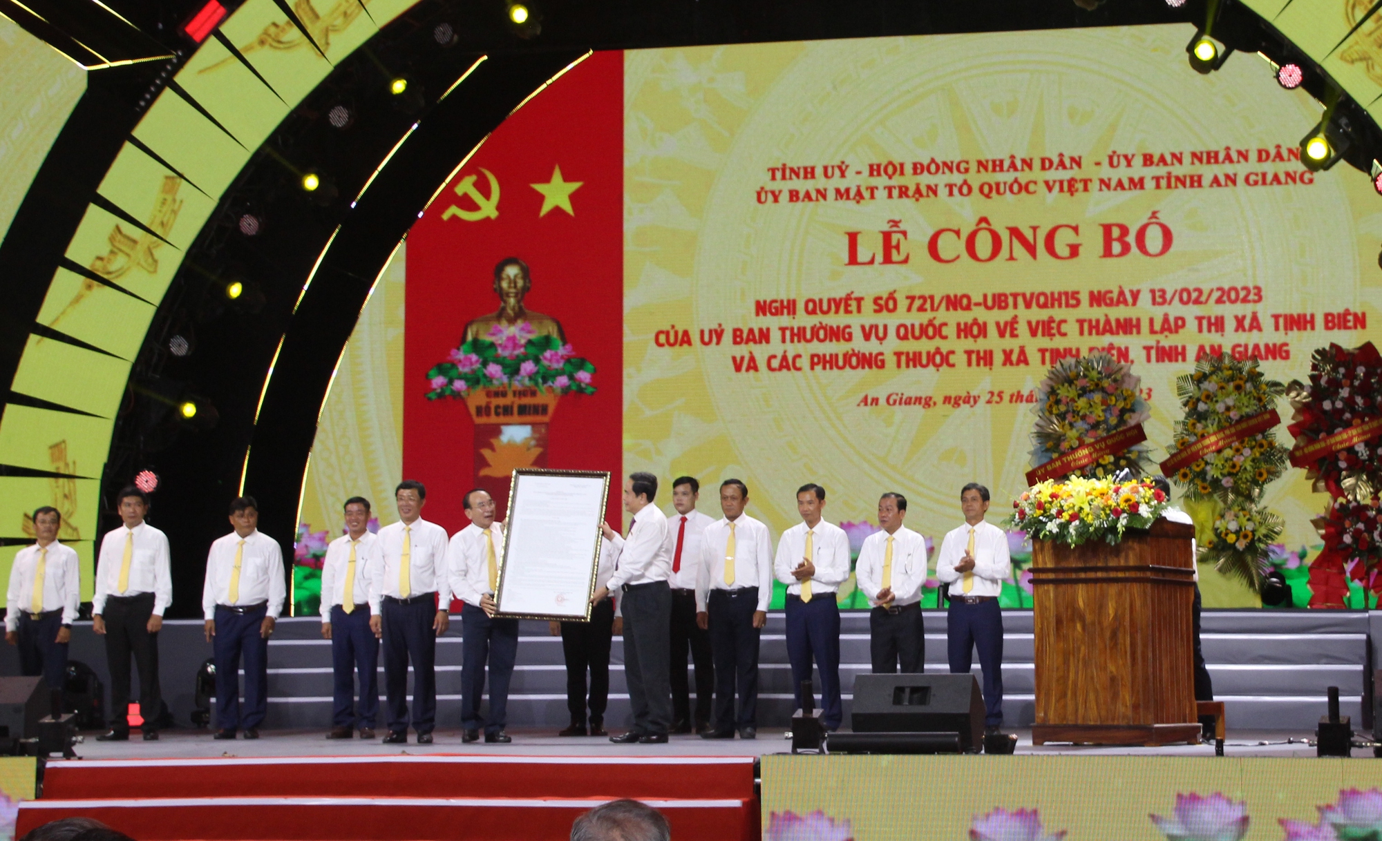Thành lập thị xã Tịnh Biên ở vùng biên giới tỉnh An Giang