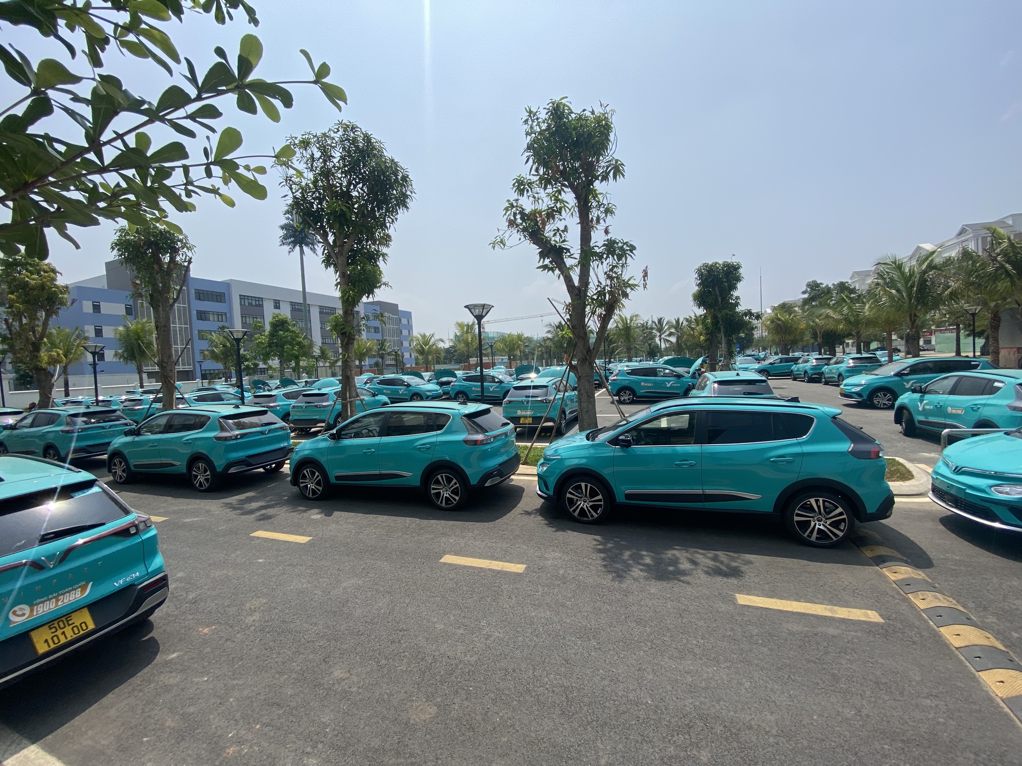 Cận cảnh h&agrave;ng trăm  taxi điện của tỉ ph&uacute; Phạm Nhật Vượng tại TP HCM - Ảnh 3.