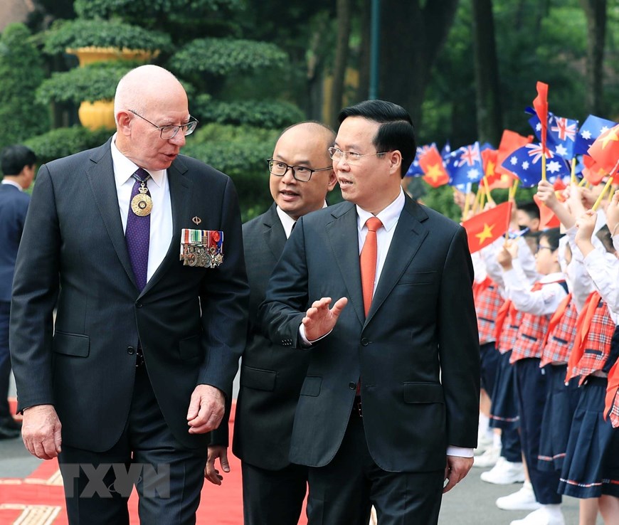 Chủ tịch nước V&otilde; Văn Thưởng hội đ&agrave;m với To&agrave;n quyền &Uacute;c David Hurley - Ảnh 1.