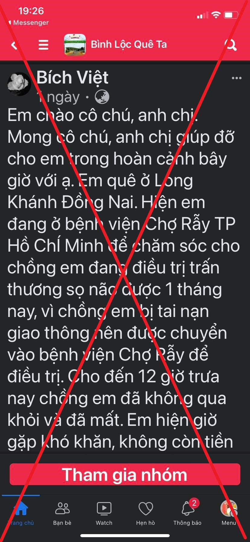 Bệnh viện Chợ Rẫy ph&aacute;t th&ocirc;ng tin khẩn cảnh b&aacute;o giả mạo k&ecirc;u gọi gi&uacute;p đỡ