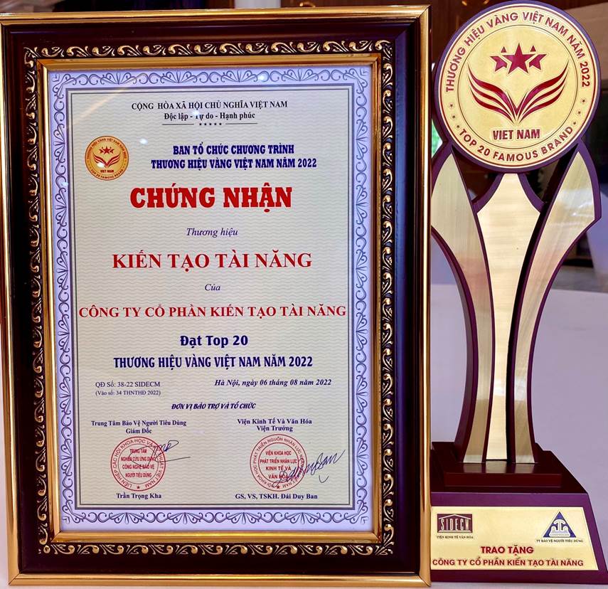 Công ty Cổ phần Kiến Tạo Tài Năng - Top 20 Thương hiệu Vàng Việt Nam năm 2022 - Ảnh 7.