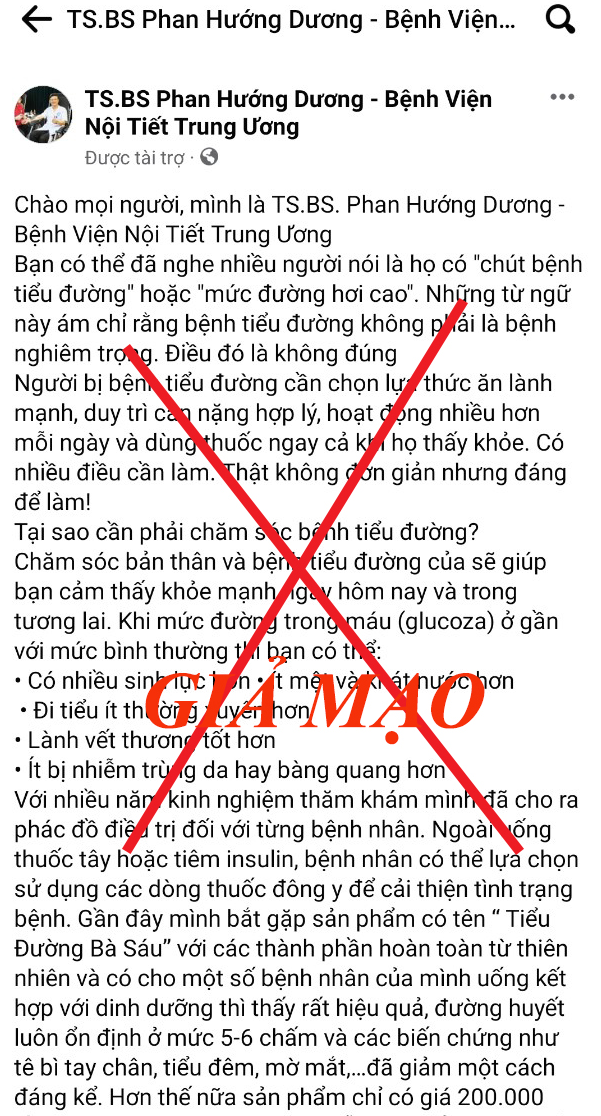 B&aacute;c sĩ l&ecirc;n tiếng việc bị giả mạo để b&aacute;n thực phẩm chức năng - Ảnh 1.