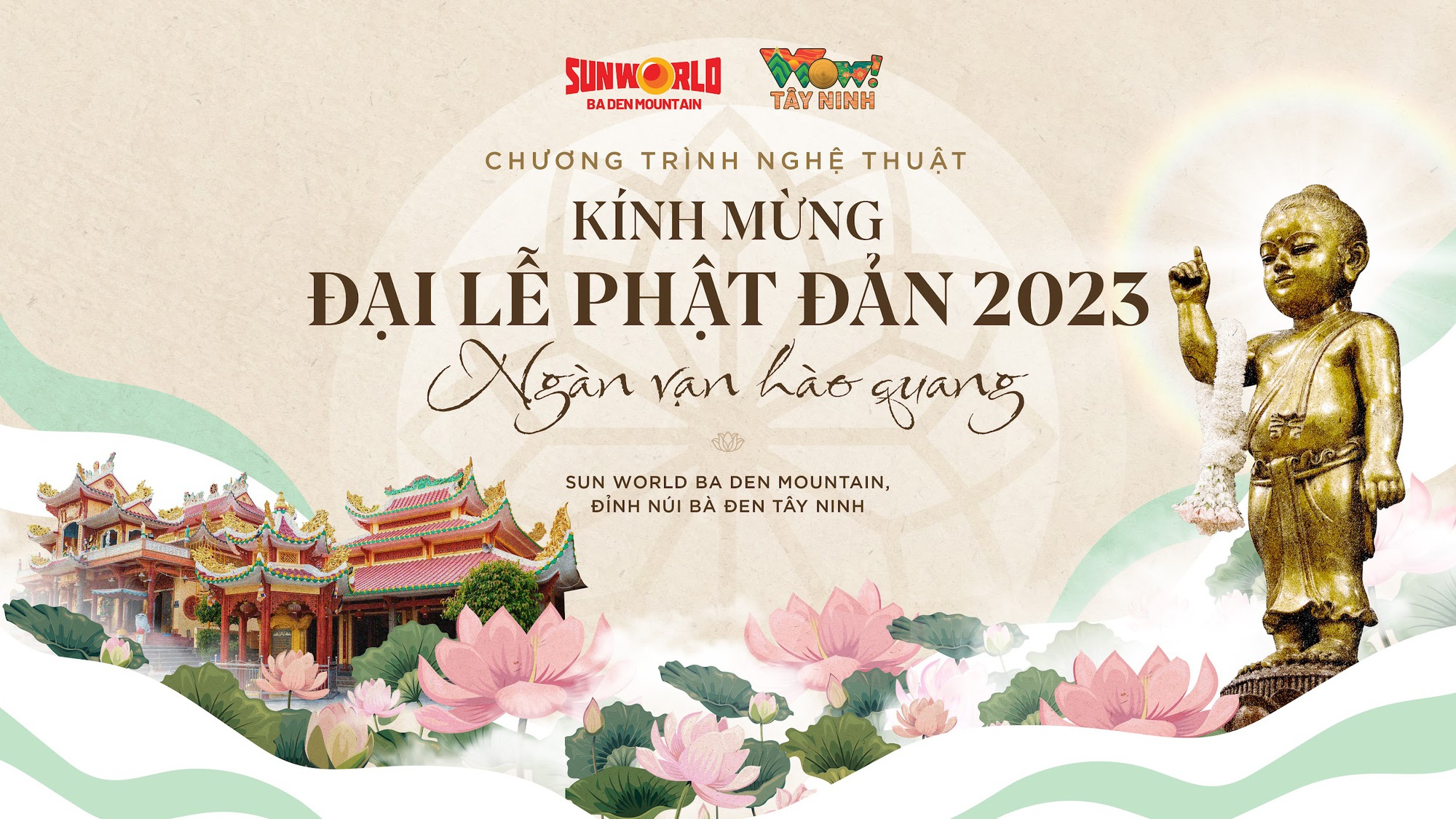 Kính mừng Phật đản, núi Bà Đen tổ chức nhiều sự kiện ý nghĩa trong hai ngày 3 và 4-6