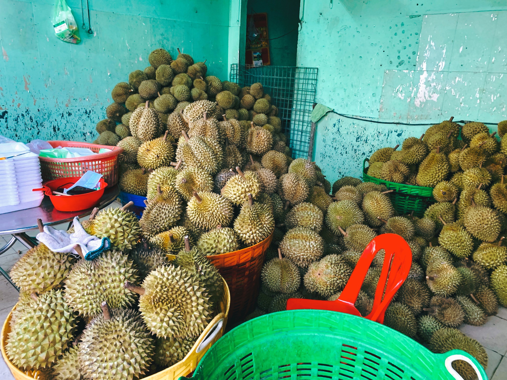 Sầu ri&ecirc;ng ế kh&aacute;ch, b&aacute;n cả ng&agrave;y chỉ c&oacute; v&agrave;i người hỏi mua - Ảnh 4.