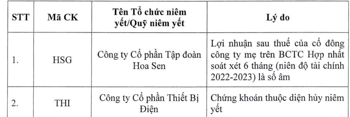 Cổ phiếu th&eacute;p Hoa Sen v&agrave; 79 m&atilde; kh&aacute;c bị cắt margin tr&ecirc;n s&agrave;n HoSE - Ảnh 1.
