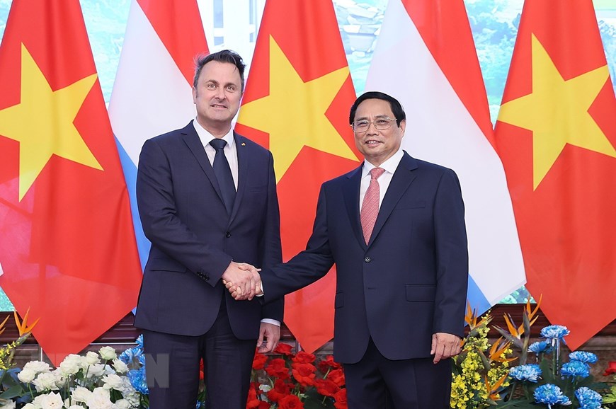 Thủ tướng Phạm Minh Ch&iacute;nh đ&oacute;n, hội đ&agrave;m với Thủ tướng Luxembourg - Ảnh 11.