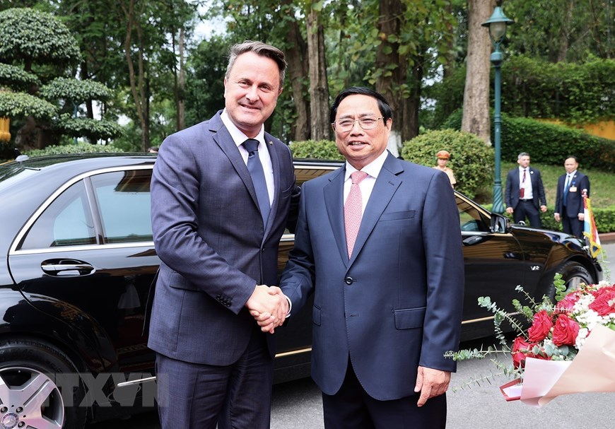 Thủ tướng Phạm Minh Ch&iacute;nh đ&oacute;n, hội đ&agrave;m với Thủ tướng Luxembourg - Ảnh 3.