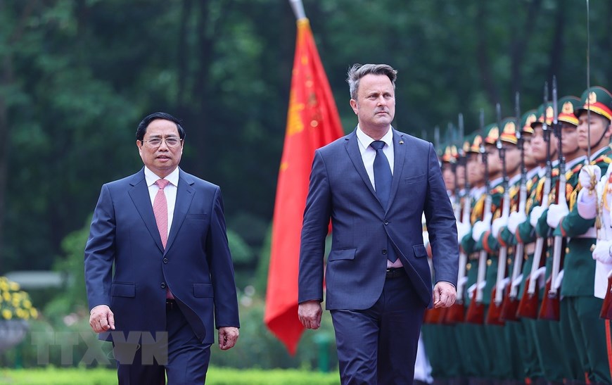 Thủ tướng Phạm Minh Ch&iacute;nh đ&oacute;n, hội đ&agrave;m với Thủ tướng Luxembourg - Ảnh 8.