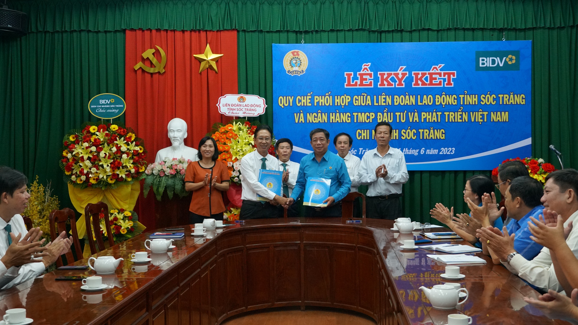 Công đoàn Sóc Trăng và BIDV ký kết quy chế phối hợp
