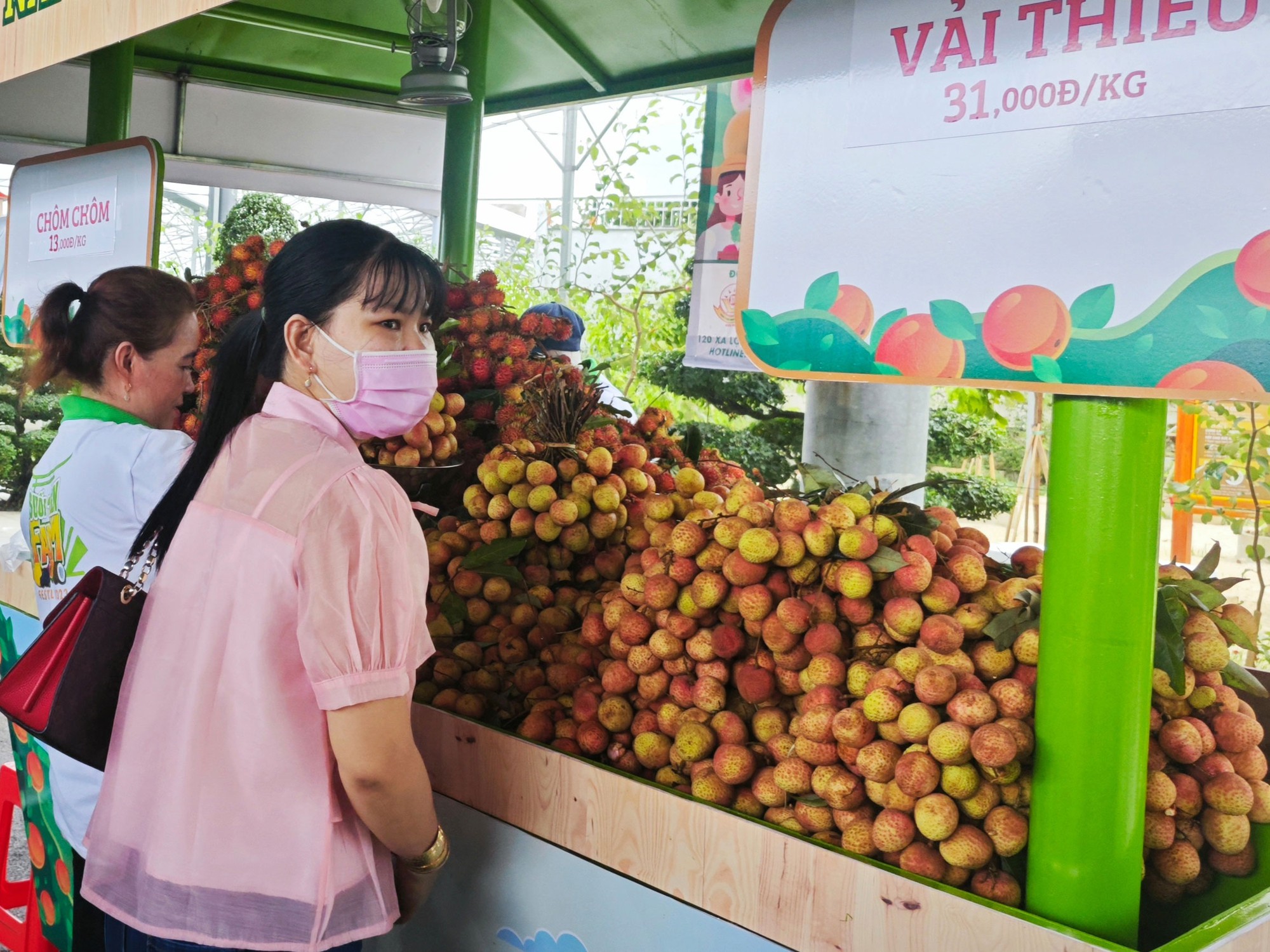 5.400 tấn vải thiều tươi về chợ đầu mối Thủ Đức