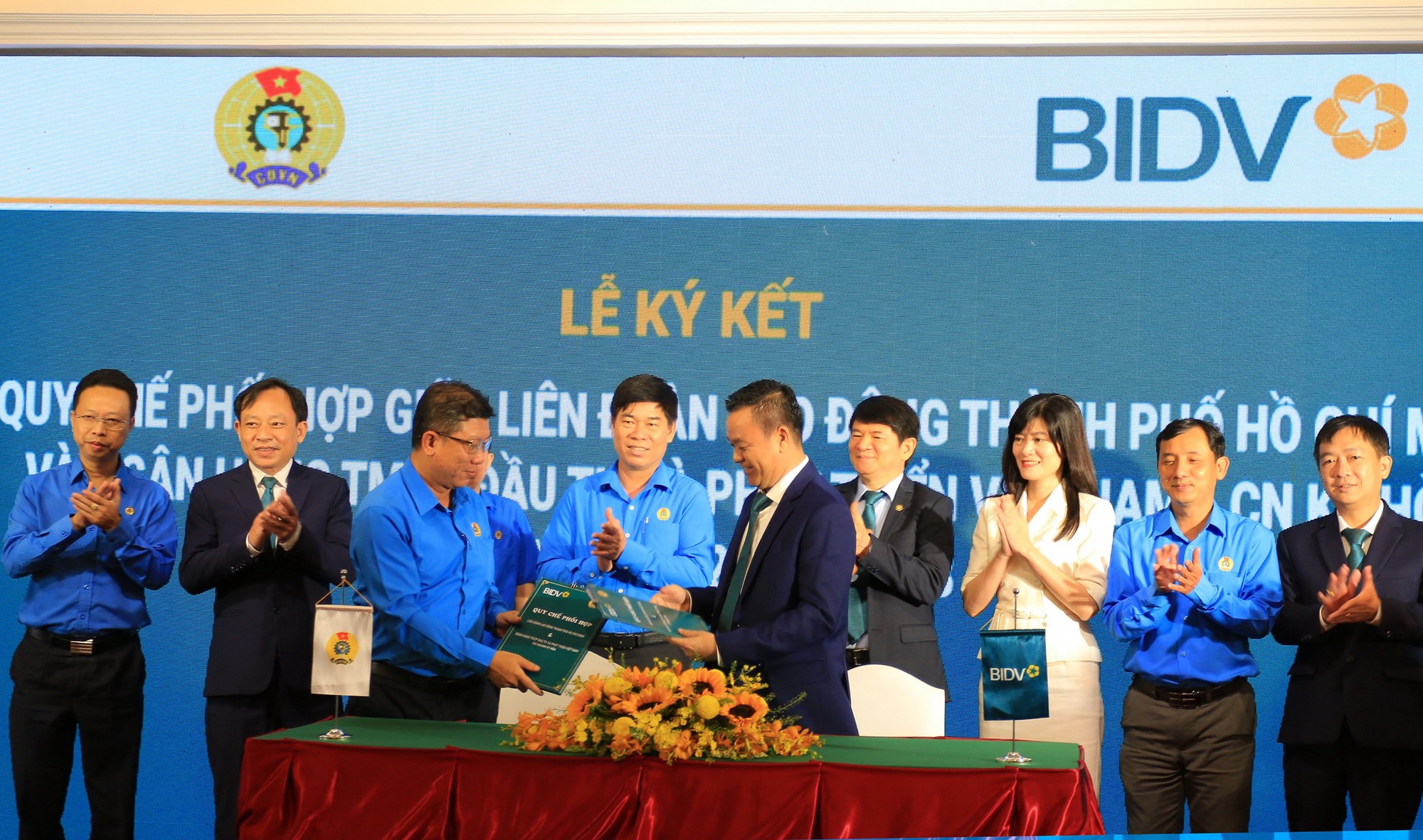 BIDV v&agrave; Li&ecirc;n đo&agrave;n Lao động TP HCM k&yacute; kết Quy chế phối hợp - Ảnh 1.