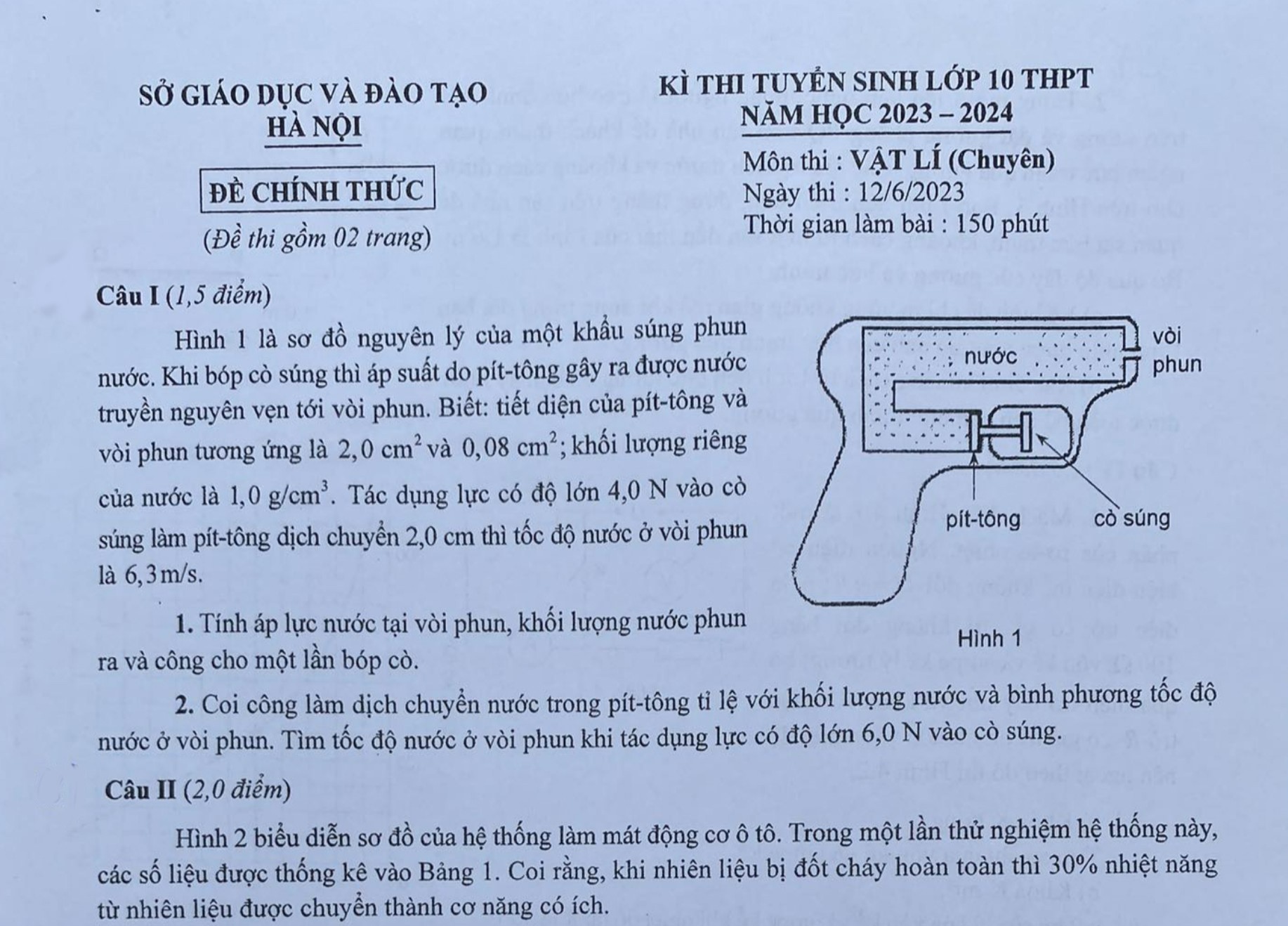 Sở GD-ĐT Hà Nội nói gì về "tổng điểm 9,5" môn vật lý thi vào lớp 10 trường chuyên?