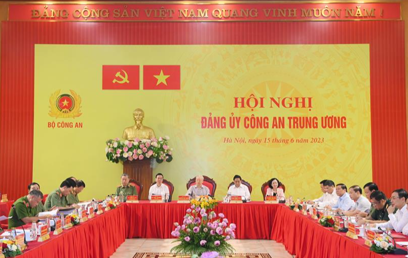 Tổng B&iacute; thư, Chủ tịch nước, Thủ tướng dự hội nghị Đảng ủy C&ocirc;ng an Trung ương - Ảnh 3.