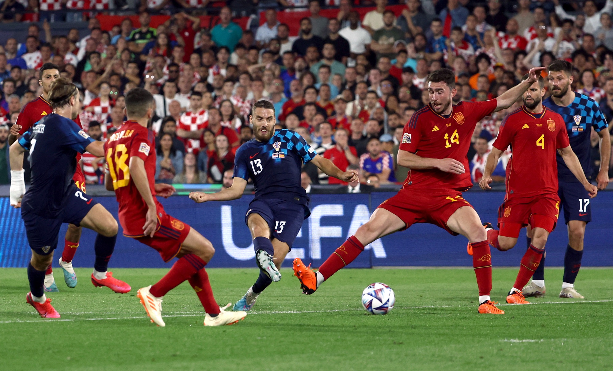 Hạ Croatia ở loạt 11 m, T&acirc;y Ban Nha v&ocirc; địch Nations League 2023 - Ảnh 4.