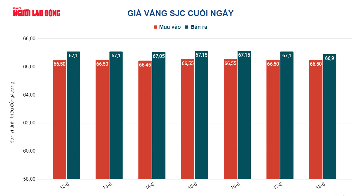 Gi&aacute; v&agrave;ng h&ocirc;m nay 19-6: Cả v&agrave;ng SJC lẫn v&agrave;ng nhẫn đều giảm - Ảnh 3.