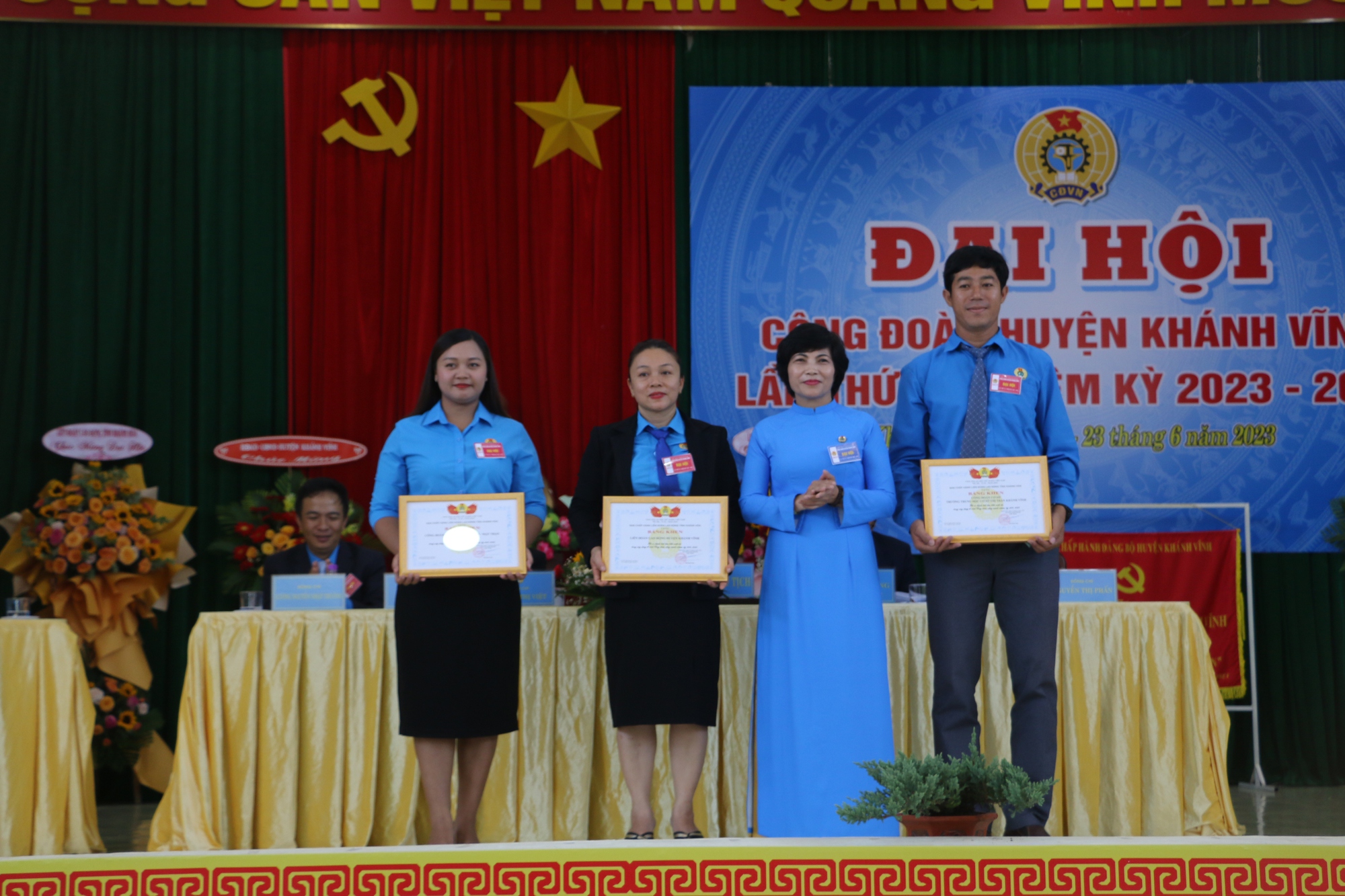 C&ocirc;ng đo&agrave;n Kh&aacute;nh Vĩnh tổ chức th&agrave;nh c&ocirc;ng Đại hội nhiệm kỳ 2023-2028 - Ảnh 2.