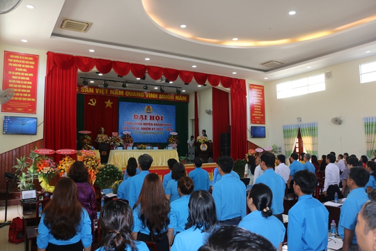 C&ocirc;ng đo&agrave;n Kh&aacute;nh Vĩnh tổ chức th&agrave;nh c&ocirc;ng Đại hội nhiệm kỳ 2023-2028 - Ảnh 1.