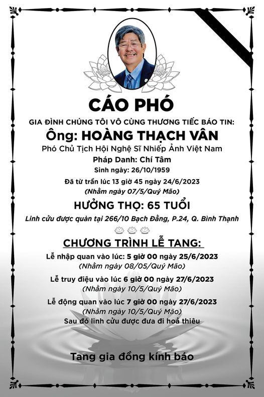 Nghệ sĩ nhiếp ảnh Ho&agrave;ng Thạch V&acirc;n đột ngột qua đời - Ảnh 3.