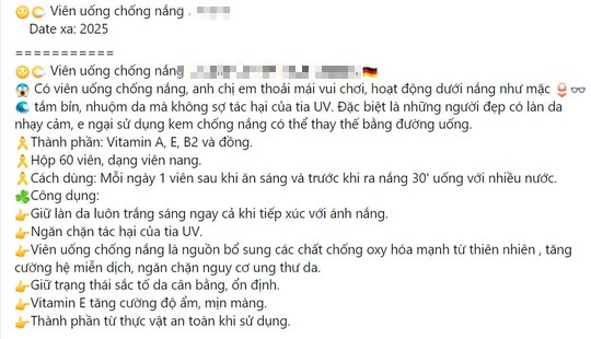 "Viên uống chống nắng" có tác dụng thần kỳ như quảng cáo?