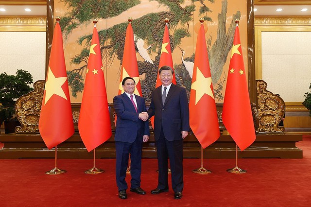 Thủ tướng Phạm Minh Ch&iacute;nh hội kiến Tổng B&iacute; thư, Chủ tịch Trung Quốc Tập Cận B&igrave;nh - Ảnh 2.