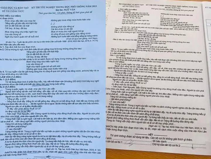 Vụ lọt đề thi văn, toán: Thí sinh tại Cao Bằng, Yên Bái chụp đề gửi ra ngoài