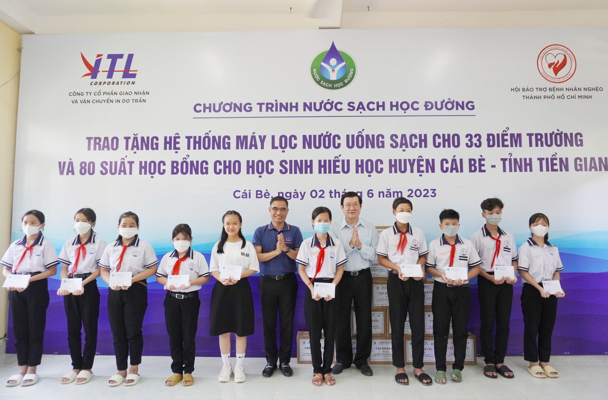 Tập đoàn ITL triển khai chương trình "Nước sạch học đường" ở huyện Cái Bè