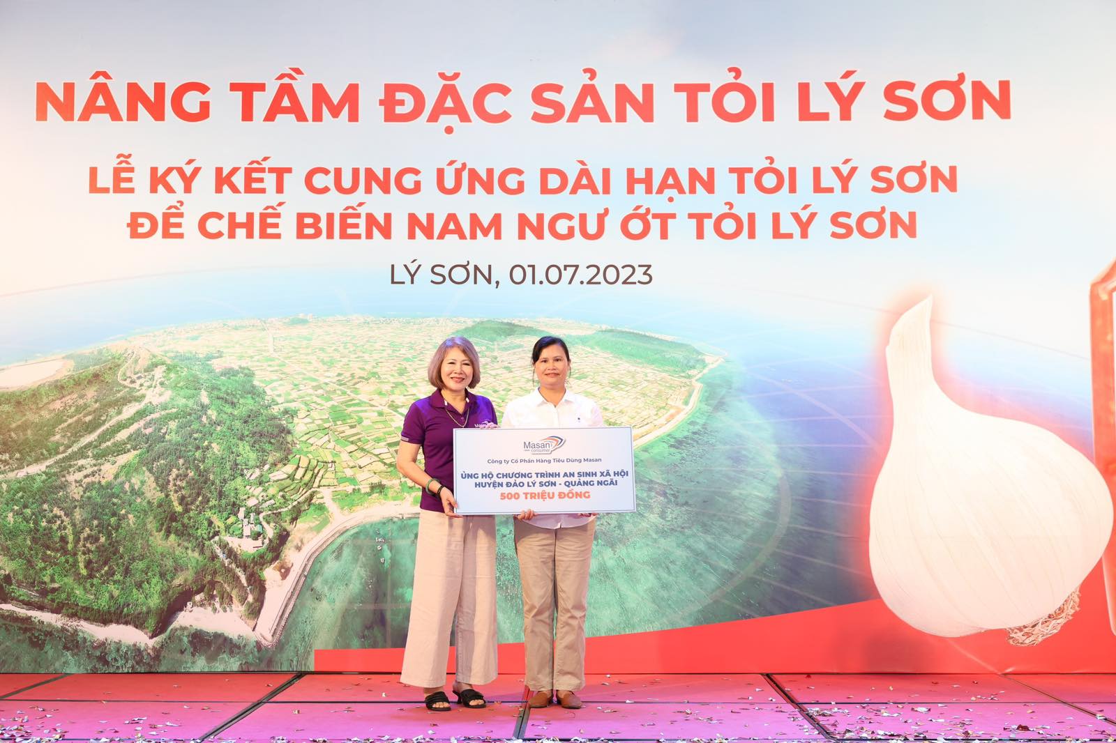 Ký kết cung ứng dài hạn tỏi Lý Sơn để chế biến Nam Ngư ớt tỏi Lý Sơn - Ảnh 4.