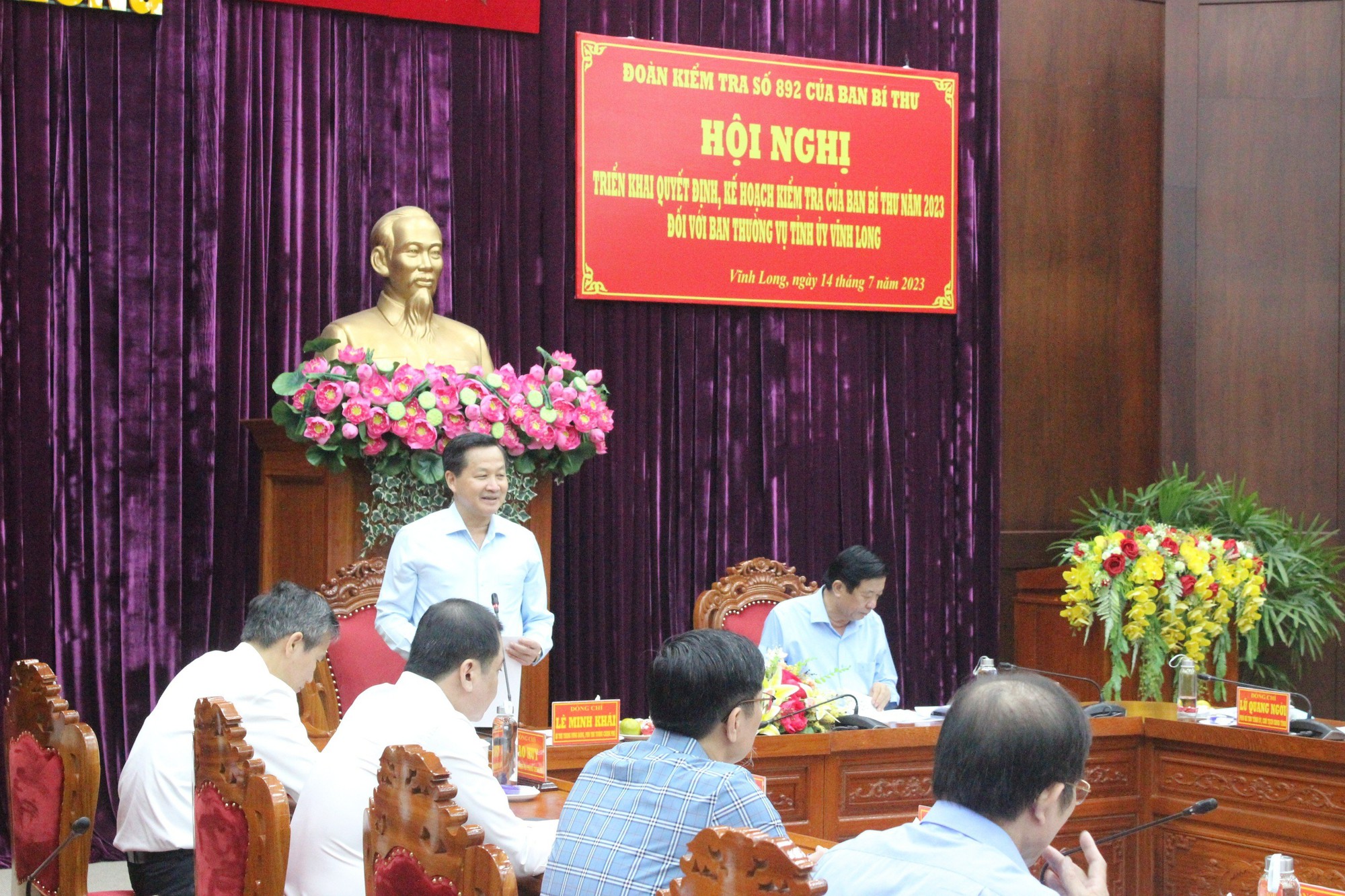 Triển khai quyết định, kế hoạch kiểm tra đối với Ban Thường vụ Tỉnh uỷ Vĩnh Long
