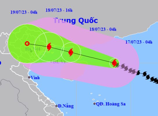 B&atilde;o số 1 giật cấp 15 đang &aacute;p s&aacute;t Quảng Ninh - Nam Định - Ảnh 1.