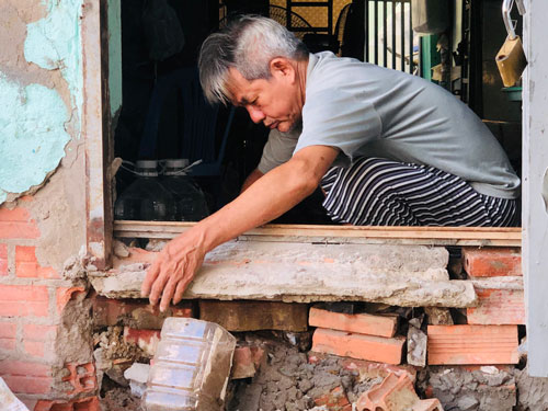 Kè kênh Thanh Đa tiếp tục sạt lở - Ảnh 3.