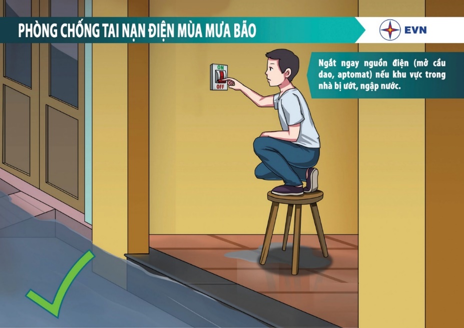 EVNHCMC khuyến c&aacute;o sử dụng điện an to&agrave;n trong m&ugrave;a mưa b&atilde;o - Ảnh 1.