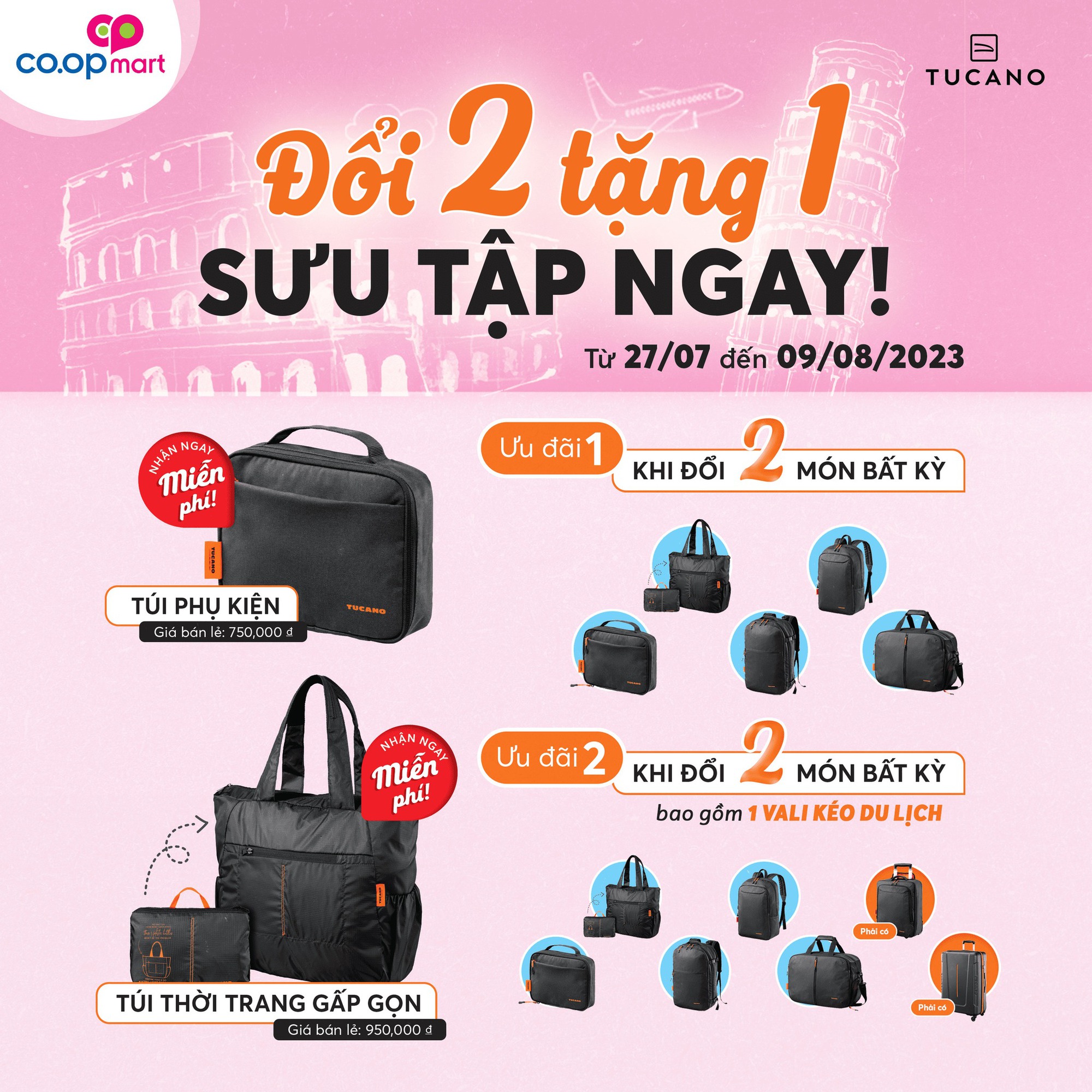 Chương trình Tích tem đổi túi và hành lý của Saigon Co.op thu hút khách - Ảnh 1.