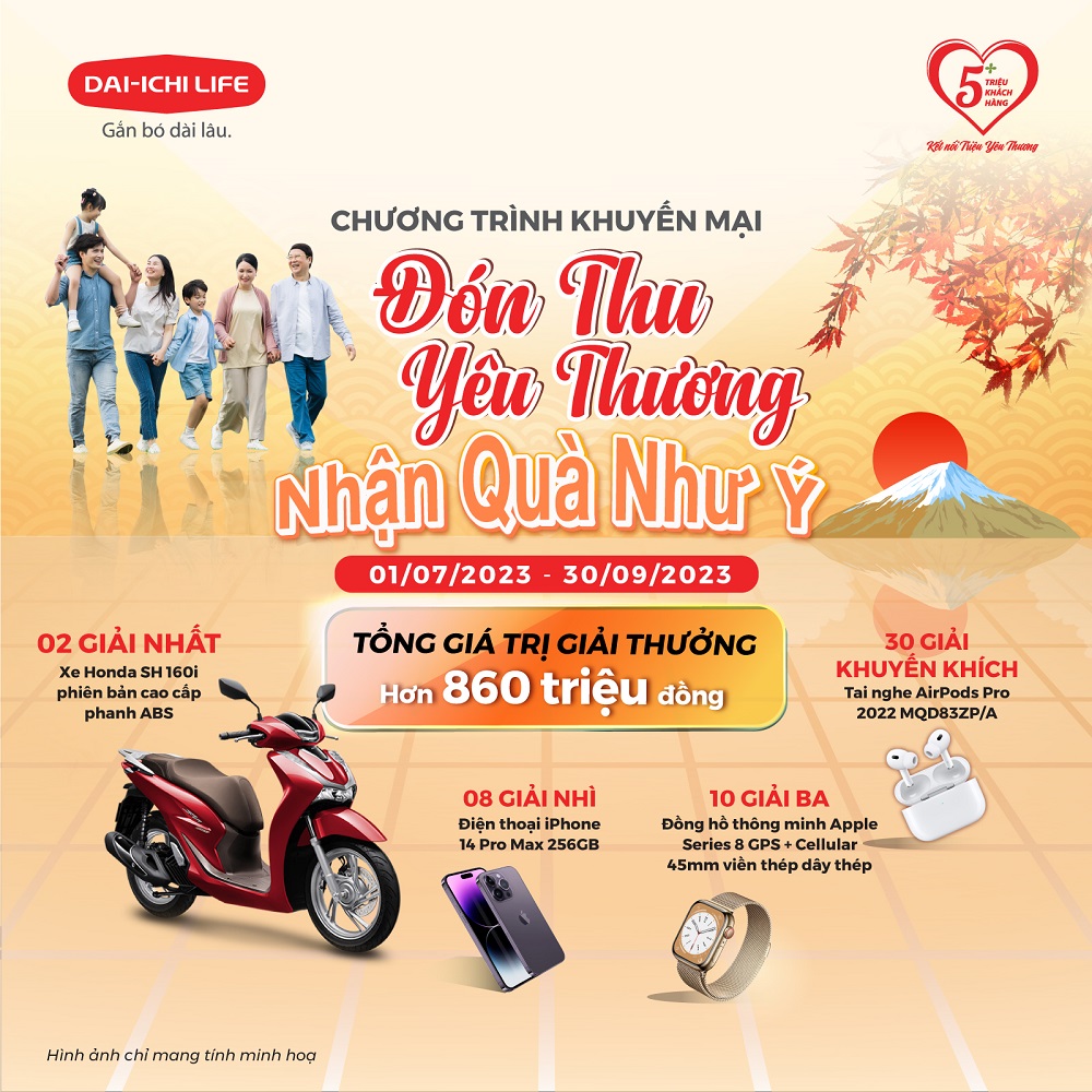 Dai-ichi Life Việt Nam triển khai chương trình “Đón thu yêu thương, nhận quà như ý”