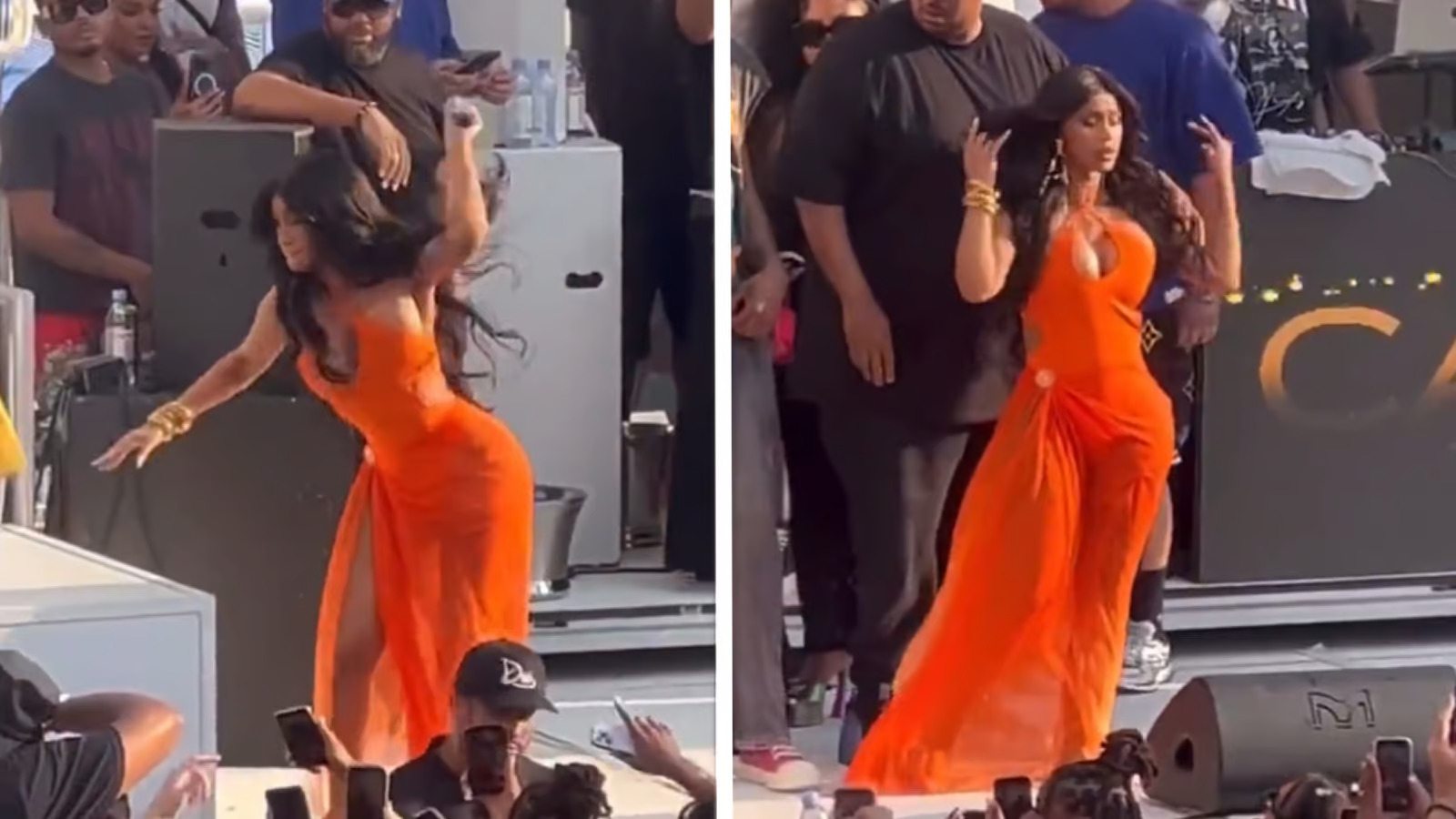 Nữ rapper Cardi B &ldquo;chọi&rdquo; thẳng micro v&agrave;o kh&aacute;n giả - Ảnh 1.