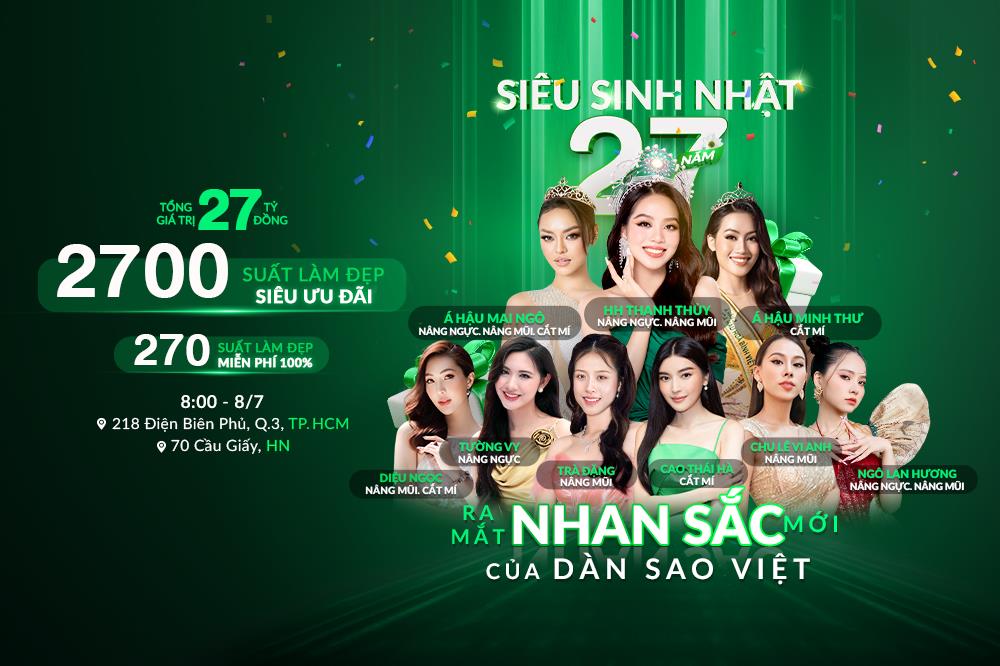 Thu Cúc tặng 2.700 suất làm đẹp siêu ưu đãi trị giá 27 tỉ