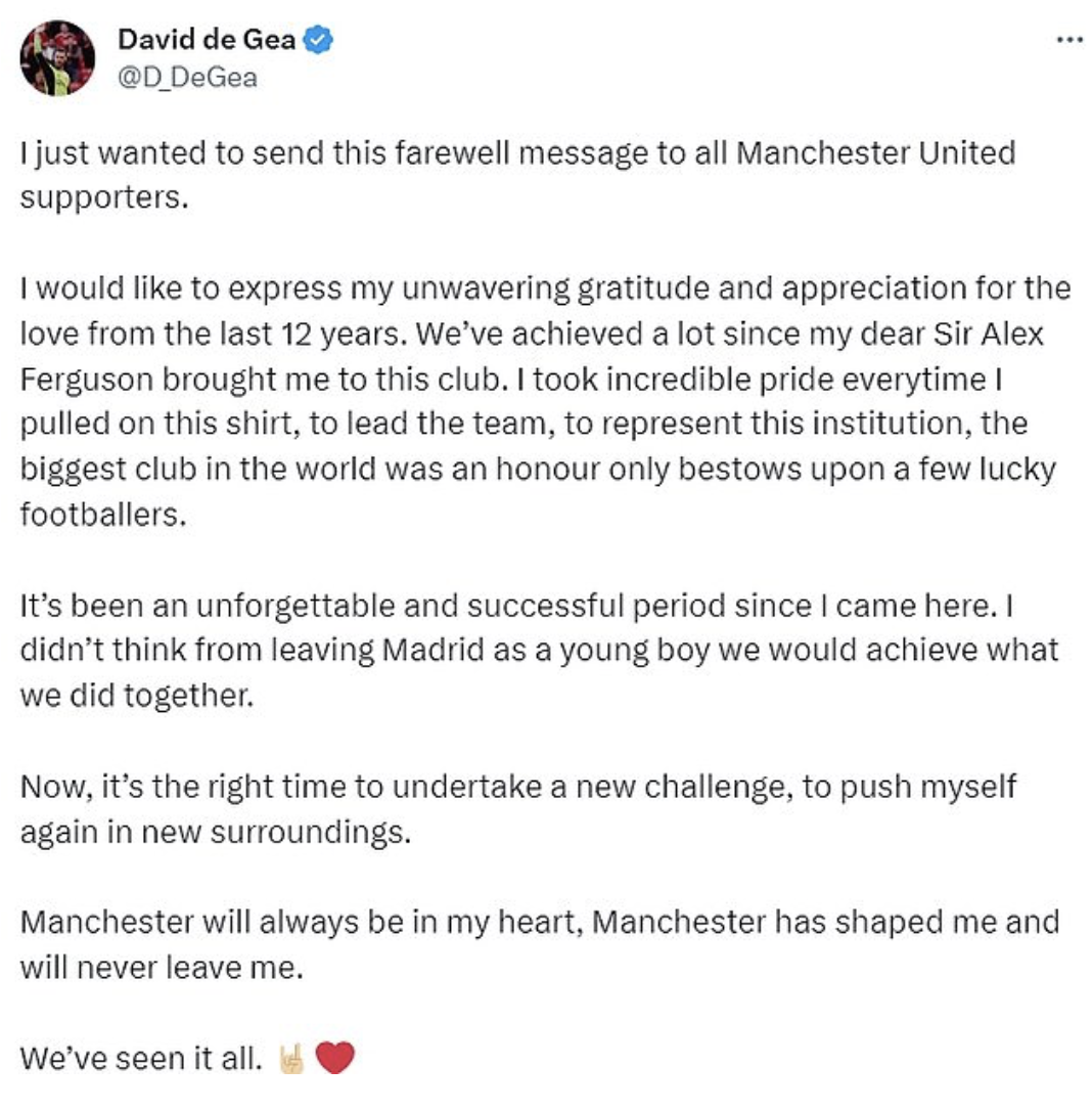 David de Gea chia tay Man United, đồng đội tri &acirc;n - Ảnh 2.