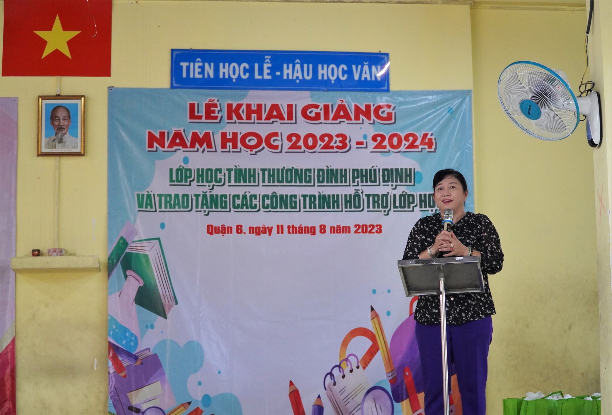 Khai giảng lớp học t&igrave;nh thương cho học sinh c&oacute; ho&agrave;n cảnh kh&oacute; khăn - Ảnh 3.