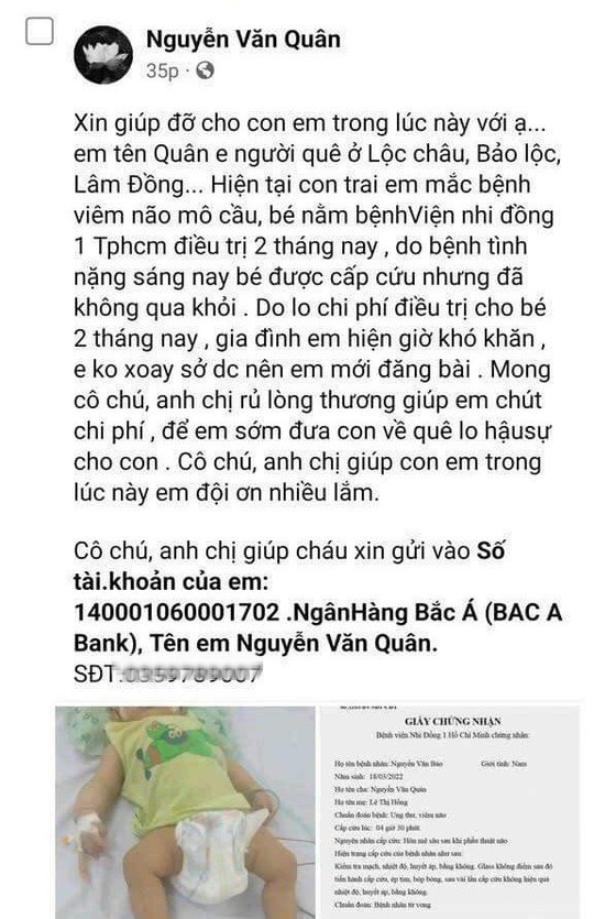 Cảnh báo tình trạng giả giấy tờ bệnh viện xin từ thiện