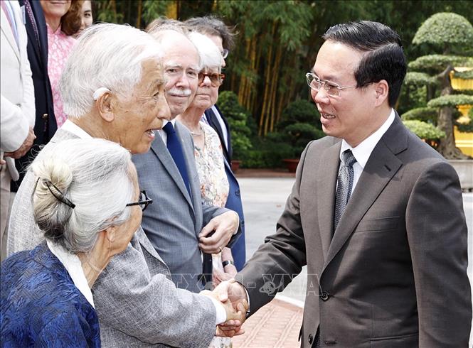 Chủ tịch nước V&otilde; Văn Thưởng gặp c&aacute;c nh&agrave; khoa học quốc tế v&agrave; Việt Nam
