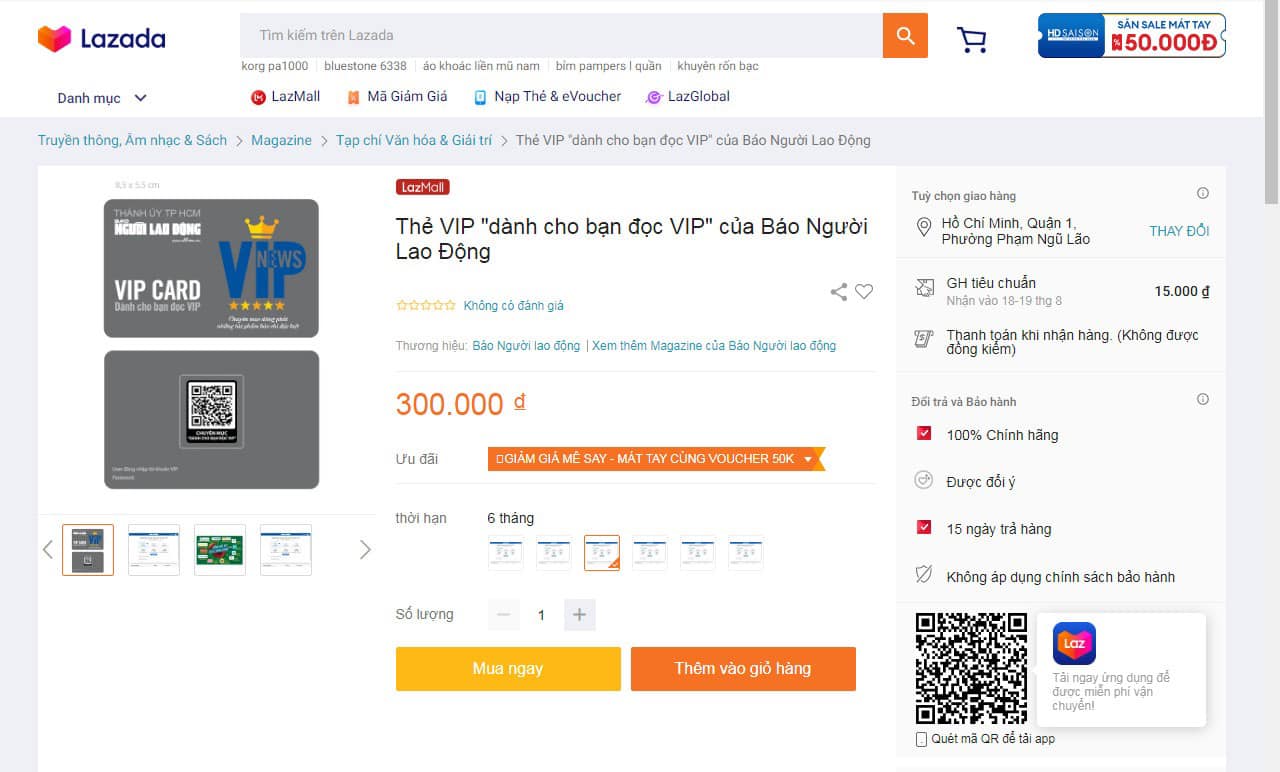 Thẻ VIP - D&agrave;nh cho bạn đọc VIP đ&atilde; c&oacute; mặt tr&ecirc;n Shopee, Tiki, Lazada - Ảnh 1.