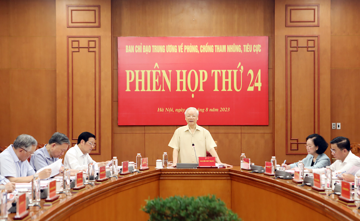 Tổng Bí thư chủ trì họp Ban Chỉ đạo Trung ương về phòng, chống tham nhũng, tiêu cực