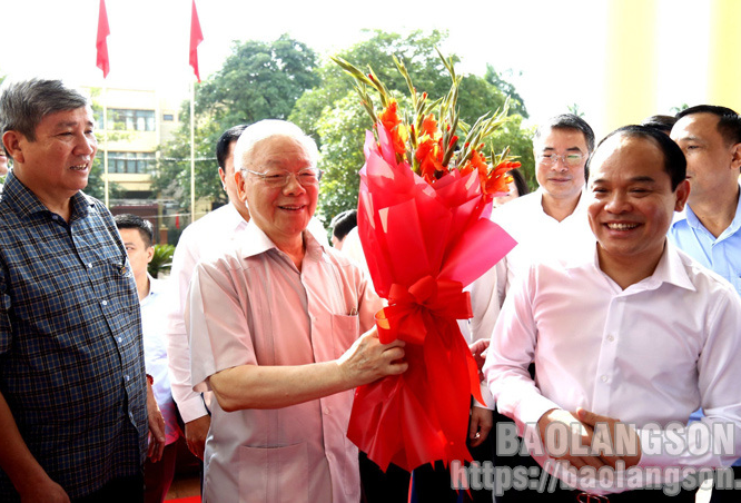Tổng Bí thư Nguyễn Phú Trọng thăm và làm việc tại Lạng Sơn