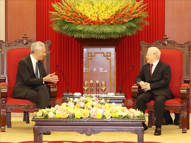 Tổng B&iacute; thư Nguyễn Ph&uacute; Trọng tiếp Thủ tướng Singapore L&yacute; Hiển Long - Ảnh 3.