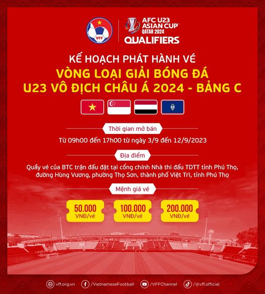 V&eacute; rẻ khi xem U23 Việt Nam đấu v&ograve;ng loại U23 ch&acirc;u &Aacute; 2024 - Ảnh 3.